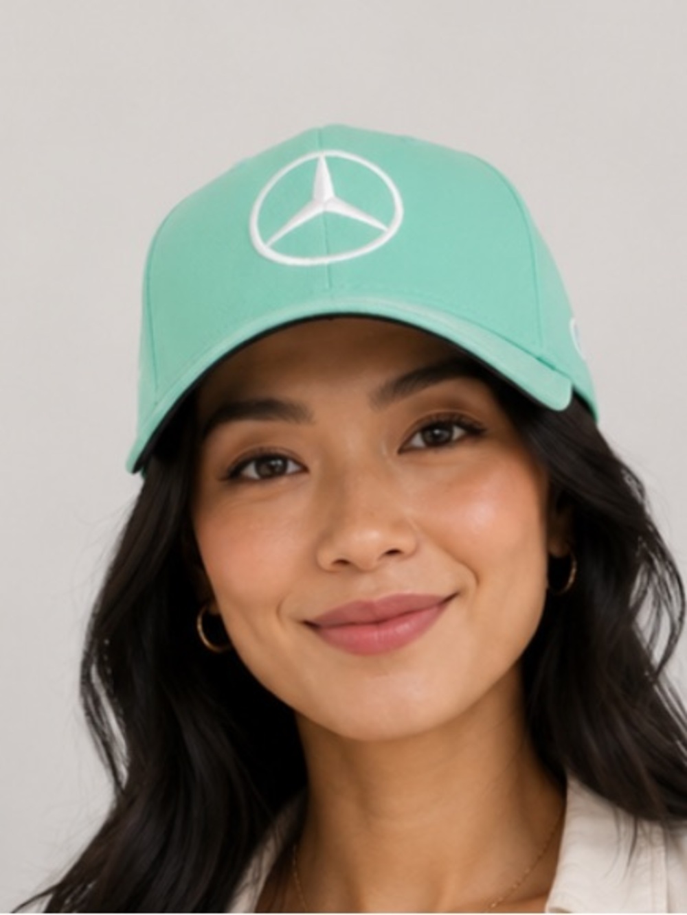 Mercedes-Benz AMG Petronas Mint Green Logo Baseball Cap Adjustable OS